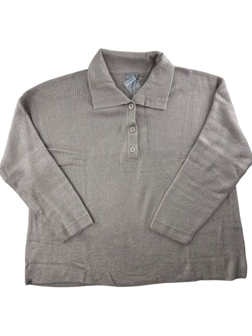 Barefoot Dreams CozyChic Lite Shirt Pinched Seam Pullover Warm Gray 3X NWT Cozy